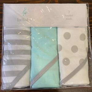 Baby boy 3 pack hooded towels. New in original packaging.